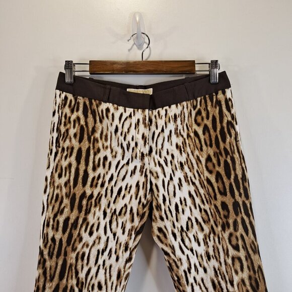 MICHAEL Michael Kors Brown Animal Print Pants Size 4P - Picture 2 of 10